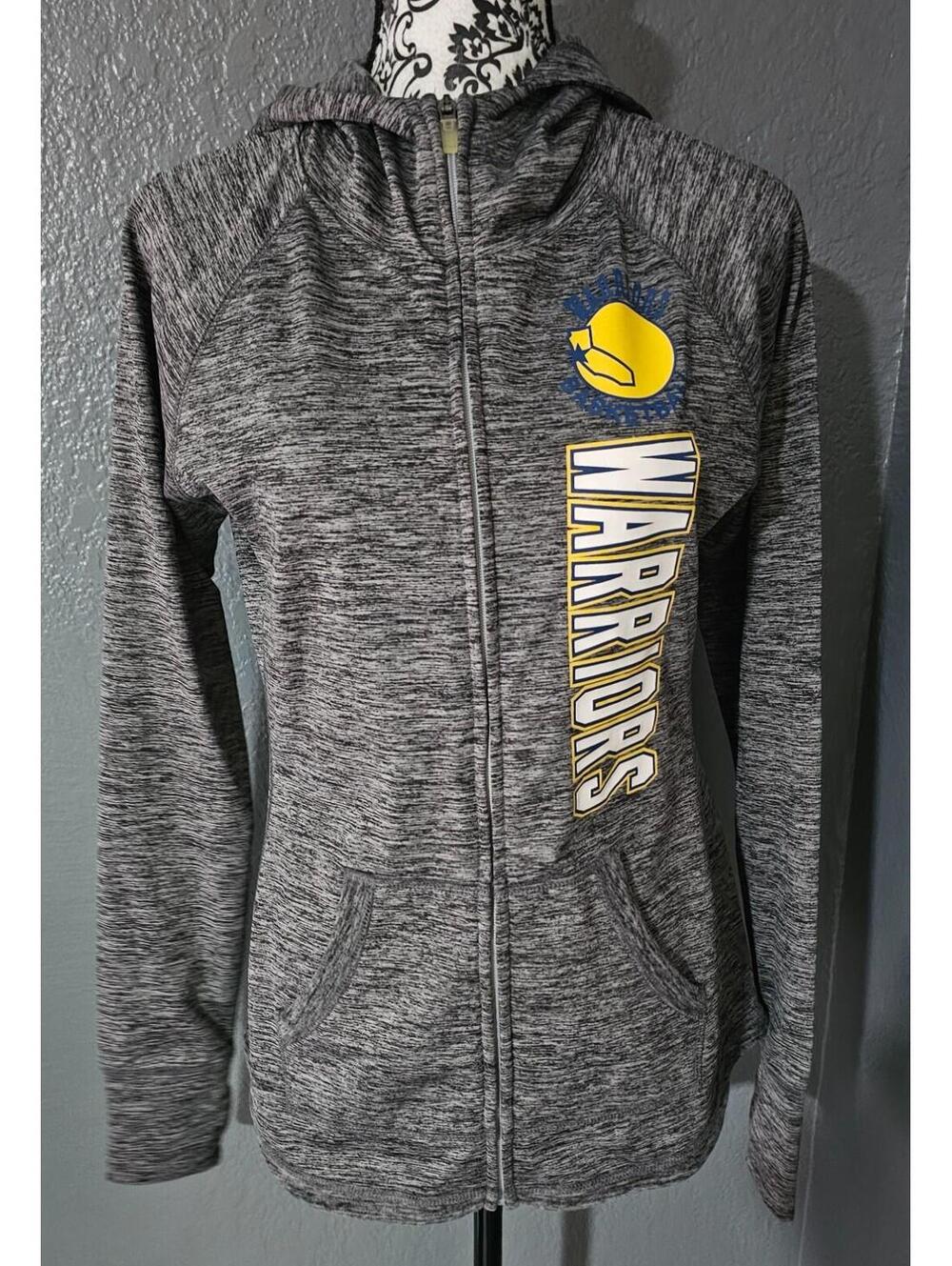 Womens 4Her By Carl Banks Hooded Jacket Full Zip Up Golden State Warriors Medium